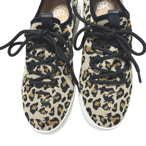 BP Women’s Knit Animal Print Lace-Up Platform Sneakers Size 8.5 M - Picture 6 of 11
